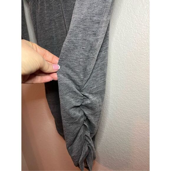 Express Long Sleeve Mini Dress with Ruching - Picture 2 of 4